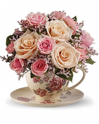 Teleflora's Victorian Teacup Bouquet