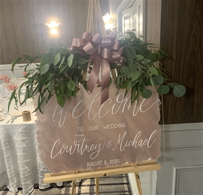 Dusty Rose Wedding Welcome Sign