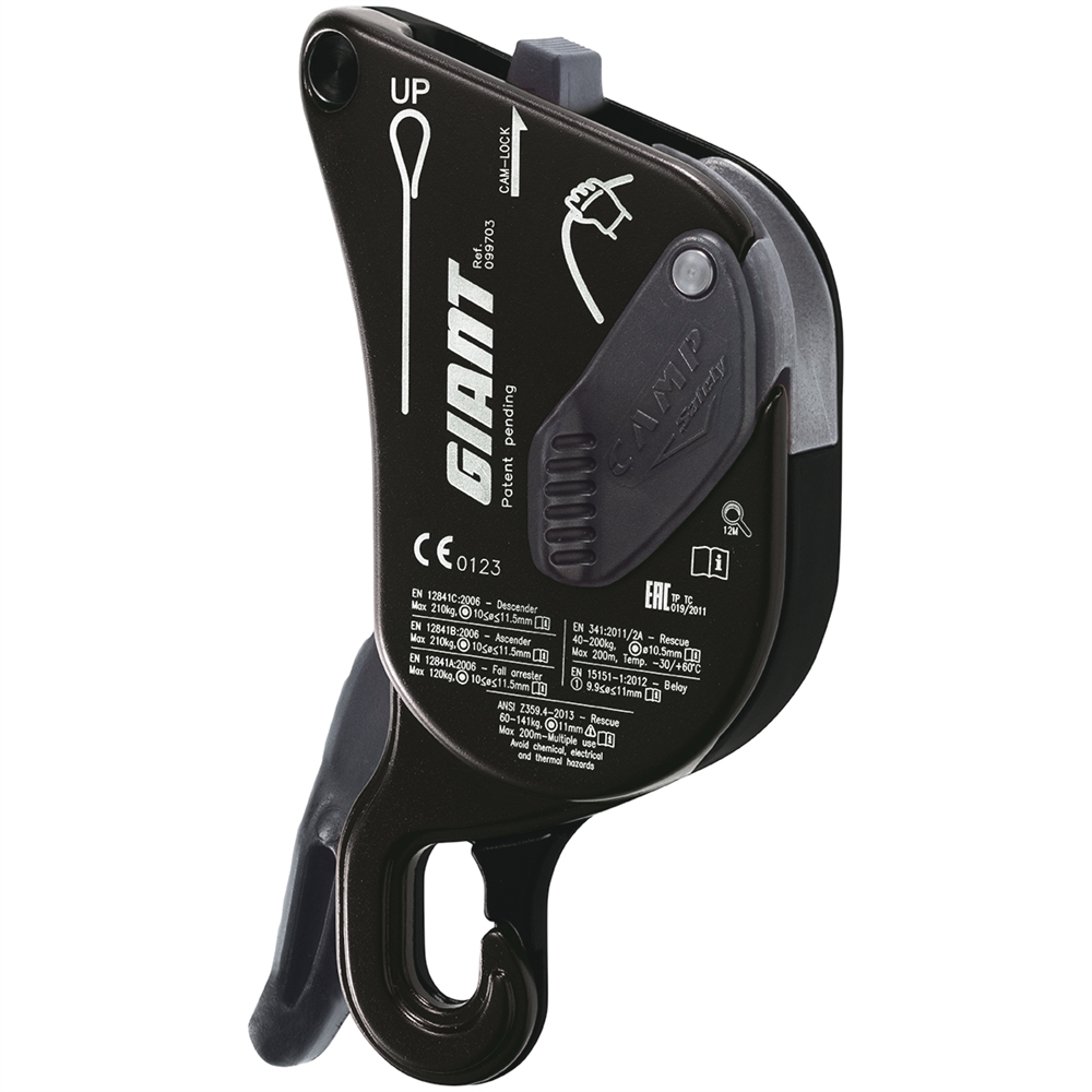 CAMP Giant ANSI-Certified Descender Black - OmniProGear