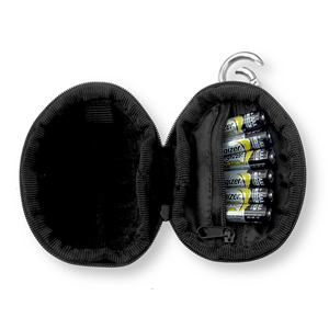 OmniProGear Molded Zippered Headlamp Case with Micro Carabiner
