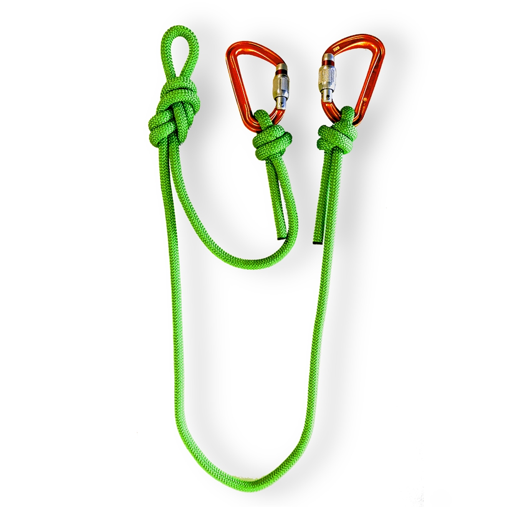 Buy 9.7 mm Dynamic Rope Cowtail With Petzl Screw lock Carabiners