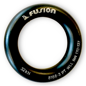 Fusion Tactical Black Aluminum Rappel Ring 45mm