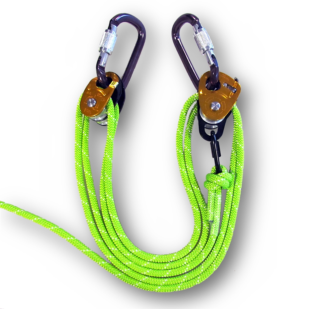 OPG Micro Pulley Haul System w/ Case & Rope Grab