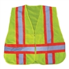 OPG Adjustable High Visibility Green 5 Point Class 2 Tear-Away Vest with Full Mesh Body