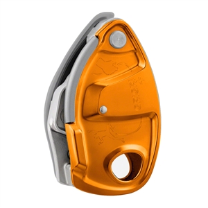 Petzl GRIGRI + assisted braking belay device with anti-panic feature