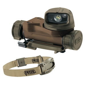 Petzl STRIX VL tactical headlamp desert