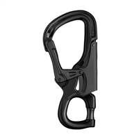 Petzl 2018 EASHOOK OPEN Gated Connector Black Carabiner