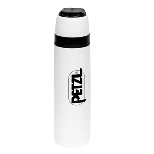 Petzl stainless vacuum thermos with Petzl logo, 17oz, White