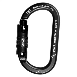 Rock Exotica rockO ORCA-Lock Black Carabiner