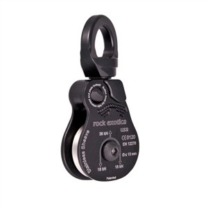 Rock Exotica Omni-Block 1.5" Single-Steel Sheave Black Pulley P51SS-B