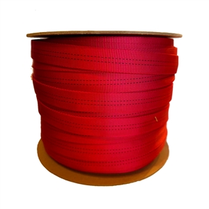 Tubular Webbing 1 inch x 100 yards Red