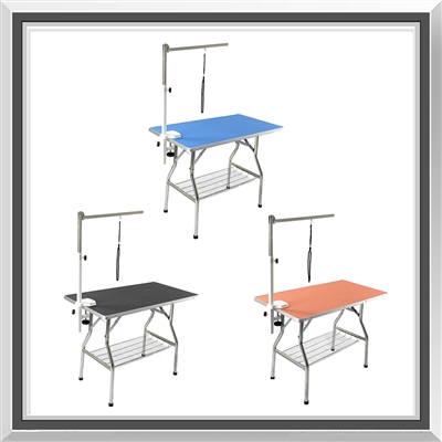 pet grooming table, dog grooming table, grooming table, foldable grooming table, large, stainless steel, non-slip, no slip