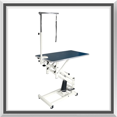 hydraulic grooming table, pet hydraulic grooming table, dog hydraulic grooming table, hydraulic grooming table,electric lifting dog grooming table, stainless steel, non-slip, no slip, durable, grooming table