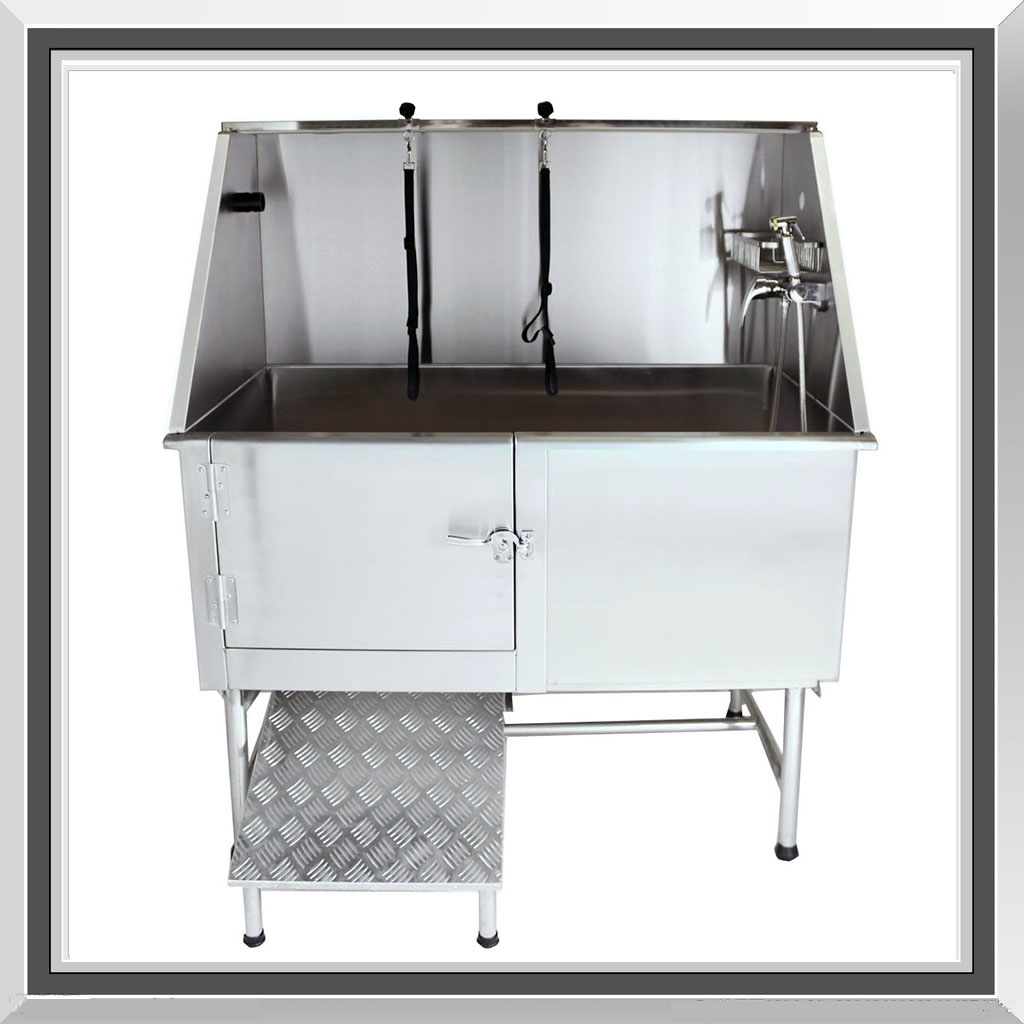 61.5 Walk In Stand Stainless Steel Dog Pet Grooming Bath Tub