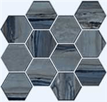 Exotic Stone Lagoon Natural Porcelain Tile  Hexagon Mosaic