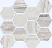 Exotic Stone Arctic Natural Porcelain Tile  Hexagon Mosaic