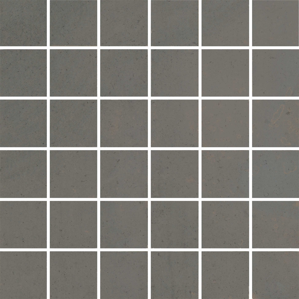 Iron Taupe Porcelain Tile 2"x2" Square Mosaic