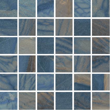 Macaubas Azul Natural Porcelain Tile 2"x2" Square Mosaic Suwanee Atlanta Grayson Georgia GA