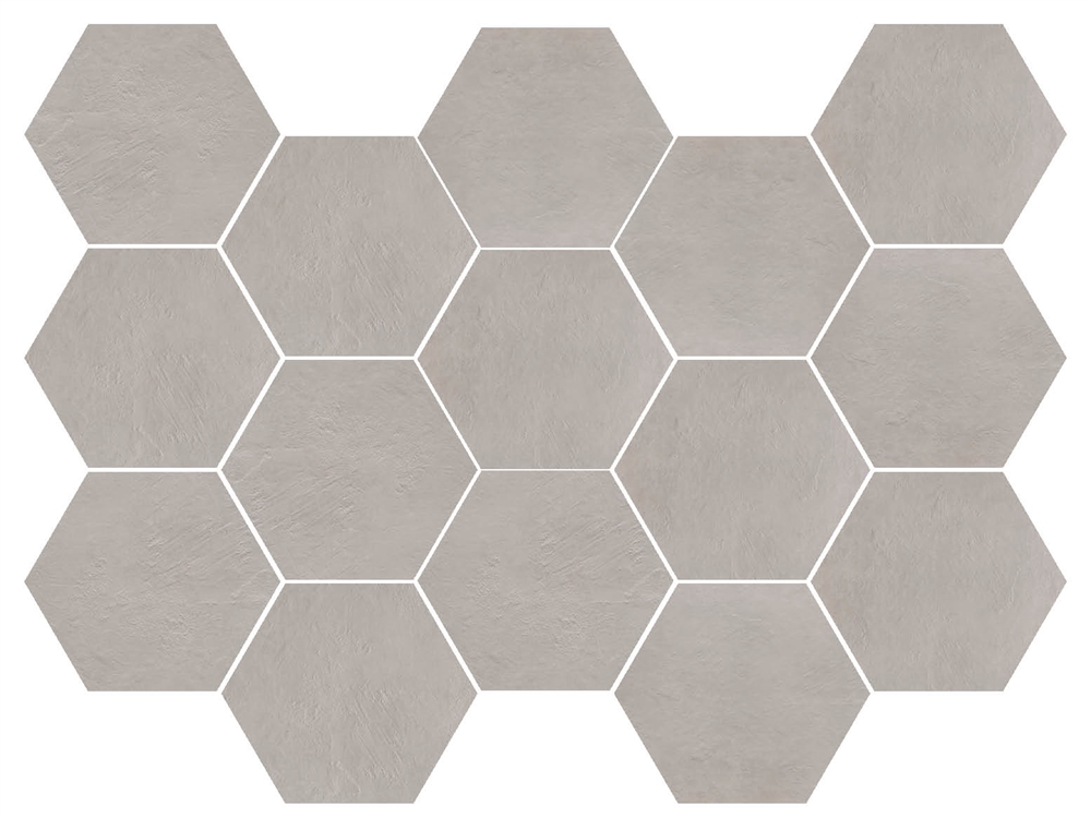 Newton Pearl Natural Porcelain Tile Hexagon Mosaic Suwanee Atlanta Alpharetta Georgia GA Louisiana LA