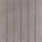 Newton Silver Semi-Polished Porcelain Tile 2"x2" (12" x 12" Sheet) Square Mosaic