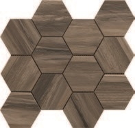 Mosaic Paint Stone Brown Hexagon 12" x 13" Sheet Suwanee, Atlanta, Johns Creek, Buford, Duluth, Gwinnett, Alpharetta, Lilburn, Roswell,Flooring, Tile, Wood, Porcelain Tile, Ceramic Tile, Mosaic Tile, Mosaic, installation product sale, happy floors, happy