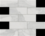 Marmi Calacatta Mosaic 2X6 (12" X 12" Sheet) Suwanee, Atlanta, Johns Creek, Buford, Duluth, Gwinnett, Alpharetta, Lilburn, Roswell,Flooring, Tile, Wood, Porcelain Tile, Ceramic Tile, Mosaic Tile, Mosaic, installation product sale, happy floors, happy floo
