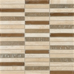 Cordoba Beige Linear Mosaic 0.6X4 (12" X 12" Sheet)Suwanee, Atlanta, Johns Creek, Buford, Duluth, Gwinnett, Alpharetta, Lilburn, Roswell,Flooring, Tile, Wood, Porcelain Tile, Ceramic Tile, Mosaic Tile, Mosaic, installation product sale, happy floors, happ