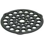 Lodge L8DOT3 Pre-Seasoned Rustproof Meat Rack/Trivet, For Use With Dutch Ovens, 8 in Dia, Cast Iron, Black