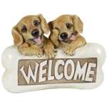SIGN WELCOME DOGS SOLAR LIGH