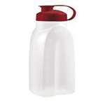 DRINK BOTTLE RED TOP CLR QUART