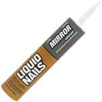 Liquid Nails LN-930 Mirror Adhesive, 10 oz, Cartridge, Tan, Solvent, Paste