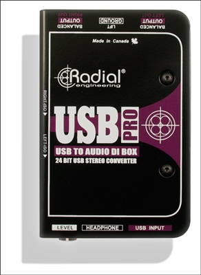 Radial USB Pro Stereo USB Laptop Direct Box
