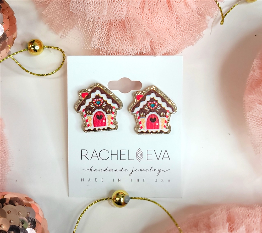 Gingerbread House Earrings