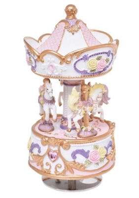 Musical Horse Carousel Mauve