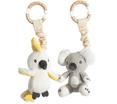 Living Textiles Stroller Toys - Koala & Cockatoo