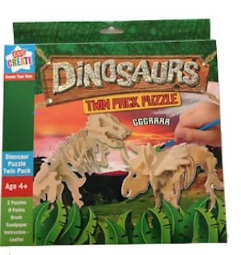 Kids Create Dinosaur Twin Pack Puzzle