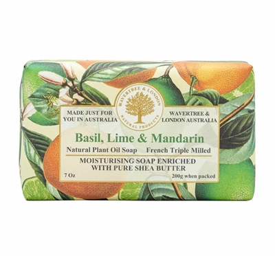 Wavertree & London Basil, Lime and Mandarin Soap 200g