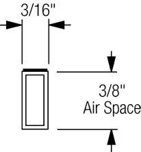 Archival Spacer<BR>Clear <BR> Hollow<BR> 3/8" (12-5 Foot Pcs/Bundle)