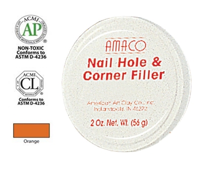 Nail hole filler for wood frames