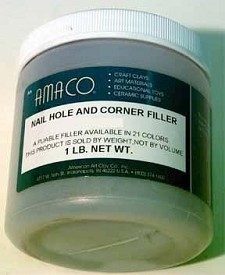 Amaco Nail Hole Filler <br> 1 lb. Jar <br>Black