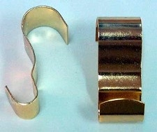 Moulding Hook <BR> Brass Plated <BR> Per 100