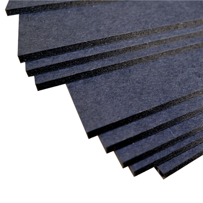 Stack of black facing black core dense foam board