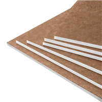 Stack of white facing white core dense foam board