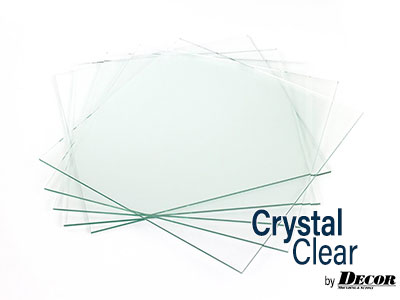 stack of crystal clear 2mm glass panes