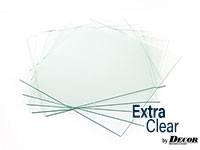 stack of extra clear 2.5mm glass panes