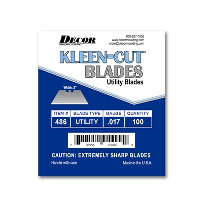 Heavy Duty Utility Blades <BR> ( .017 Thick )