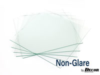 stack of non-glare 2mm glass panes