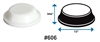 United's White Round Bumper (1000 per Box)