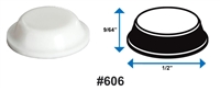 United's White Round Bumper (1000 per Box)
