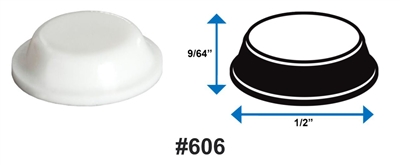 United's White Round Bumper (1000 per Box)